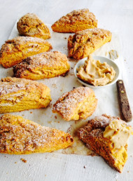 Sweet, Spiced Pumpkin Scones with Whipped Cinnamon Butter