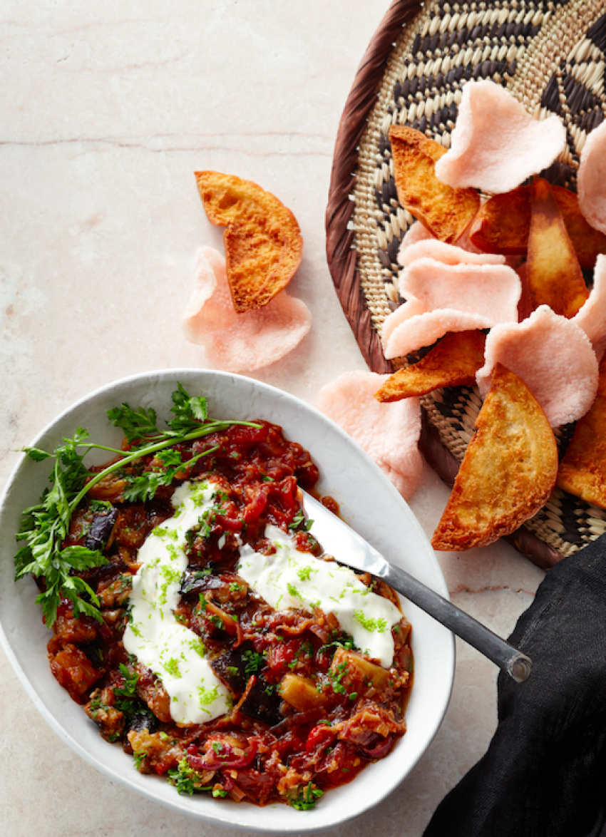 Roasted Eggplant with Tamarind and Lime