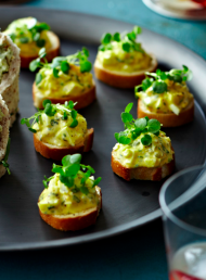 Egg Sandwiches with Caper Mayo and Cress