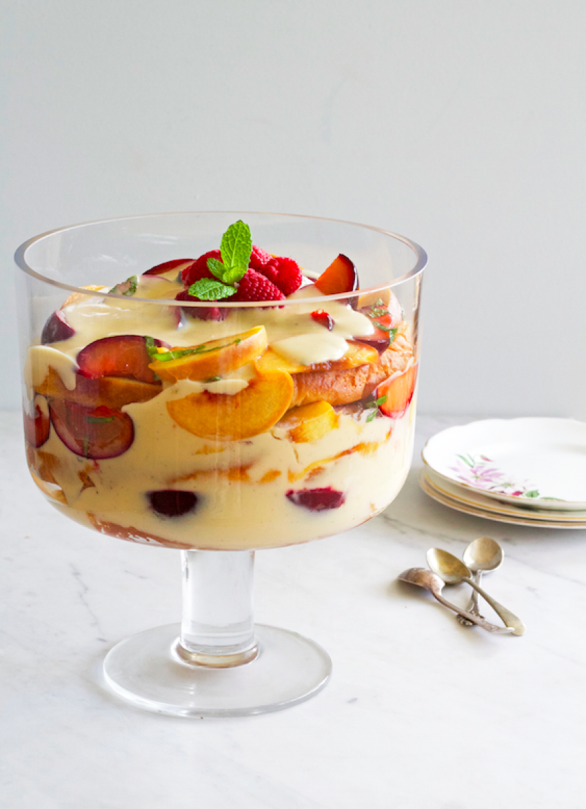 Gluten and Dairy-Free Trifle with Coconut Custard and Roasted Fruit