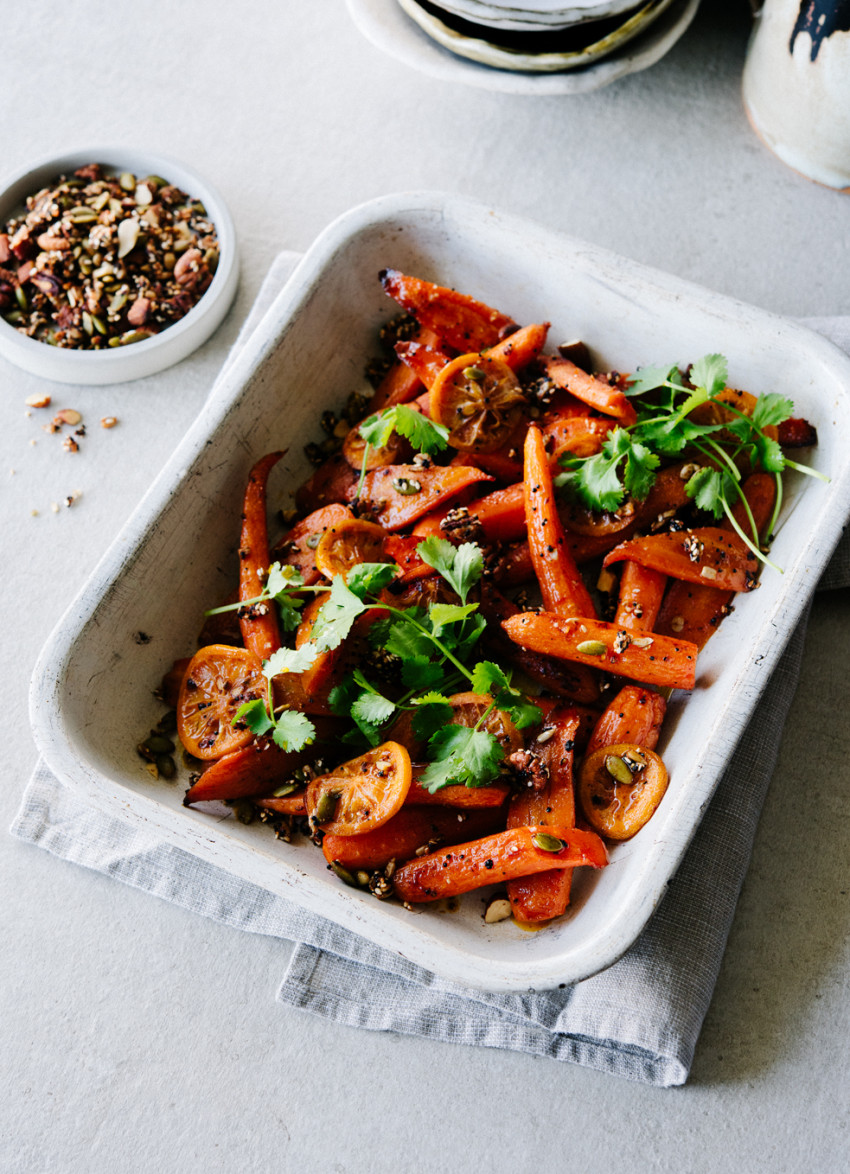 Maple and Paprika Roasted Carrots 
