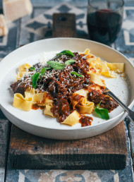 Slow-cooked, Italian Beef Cheek Ragú with Pappardelle