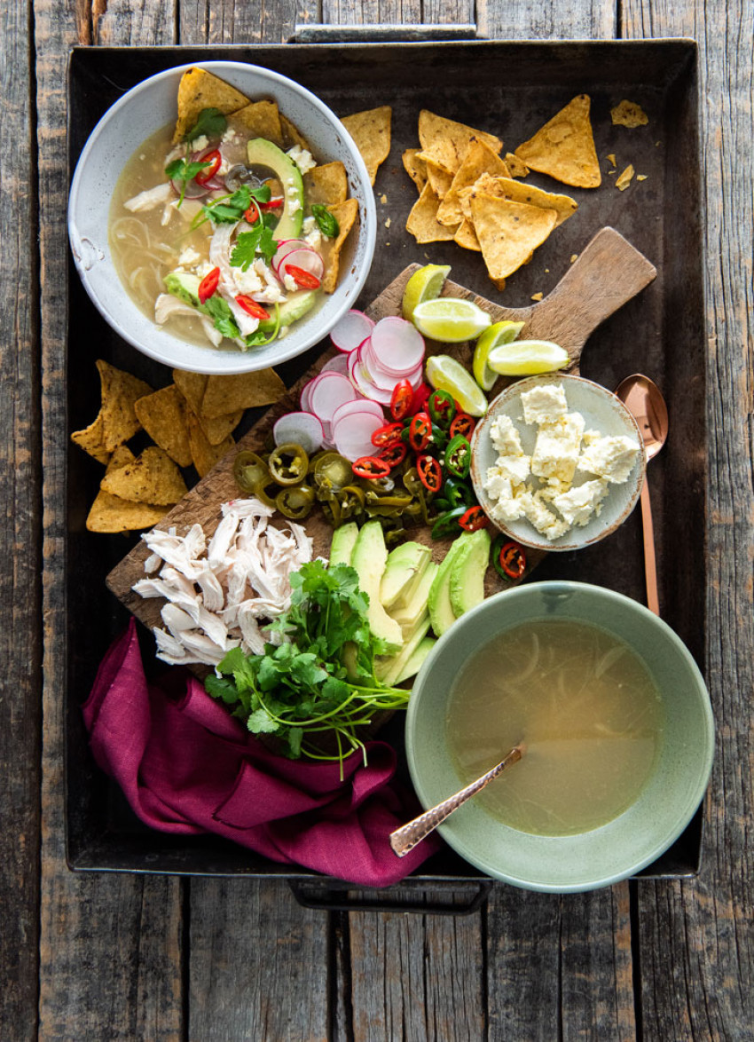 Zesty Lime, Smoked Chicken and Tortilla Soup