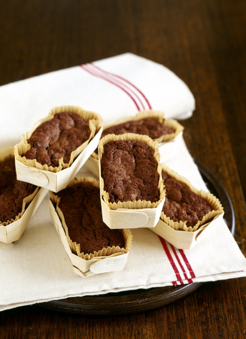 Sour Cherry, Chocolate, and Hazelnut Cakes