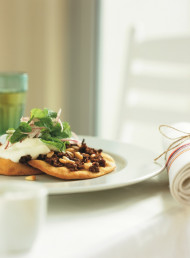 Spiced Lamb Flatbreads with a Mint Salad