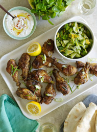Spice-Roasted Chicken with Cucumber Salad