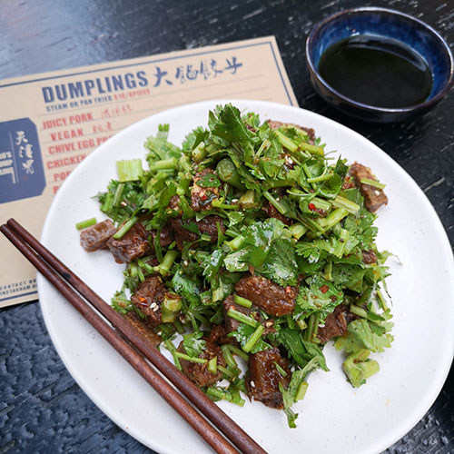 chinese spicy beef salad