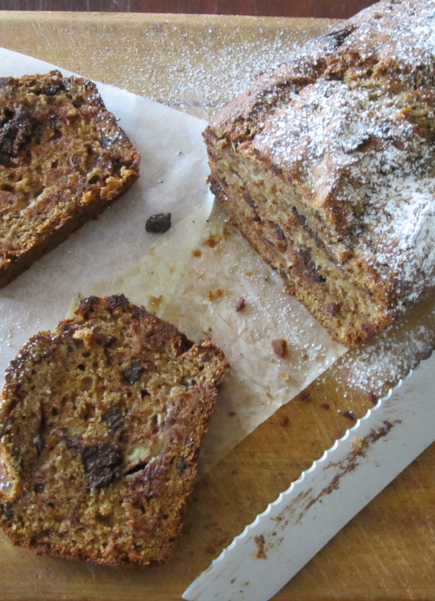 Sticky Banana and Chocolate Loaf