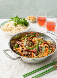 Stir-Fried Venison, Chilli and Mixed Peas