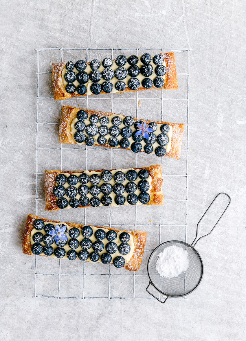 Blueberry and Lemon Cream Tarts