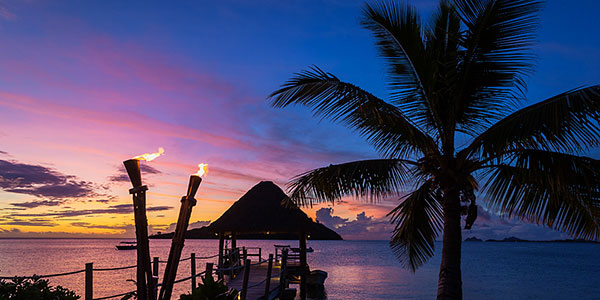 sunset in fiji