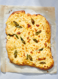 Three-cheese and Sage Pizza