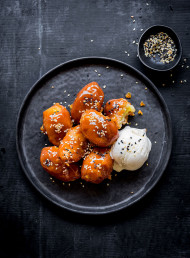 Toffee Bananas with Toasted Sesame Seeds