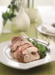Turkey Breast with Water Chestnut and Cranberry Stuffing