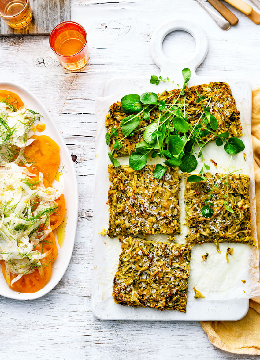 Vegetable Tart with Tomato, Fennel and Salad