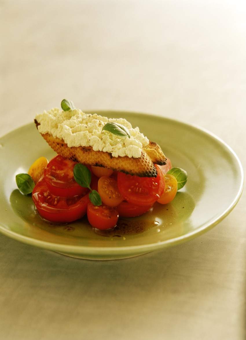 Vine Ripened Tomatoes with Fresh Ricotta