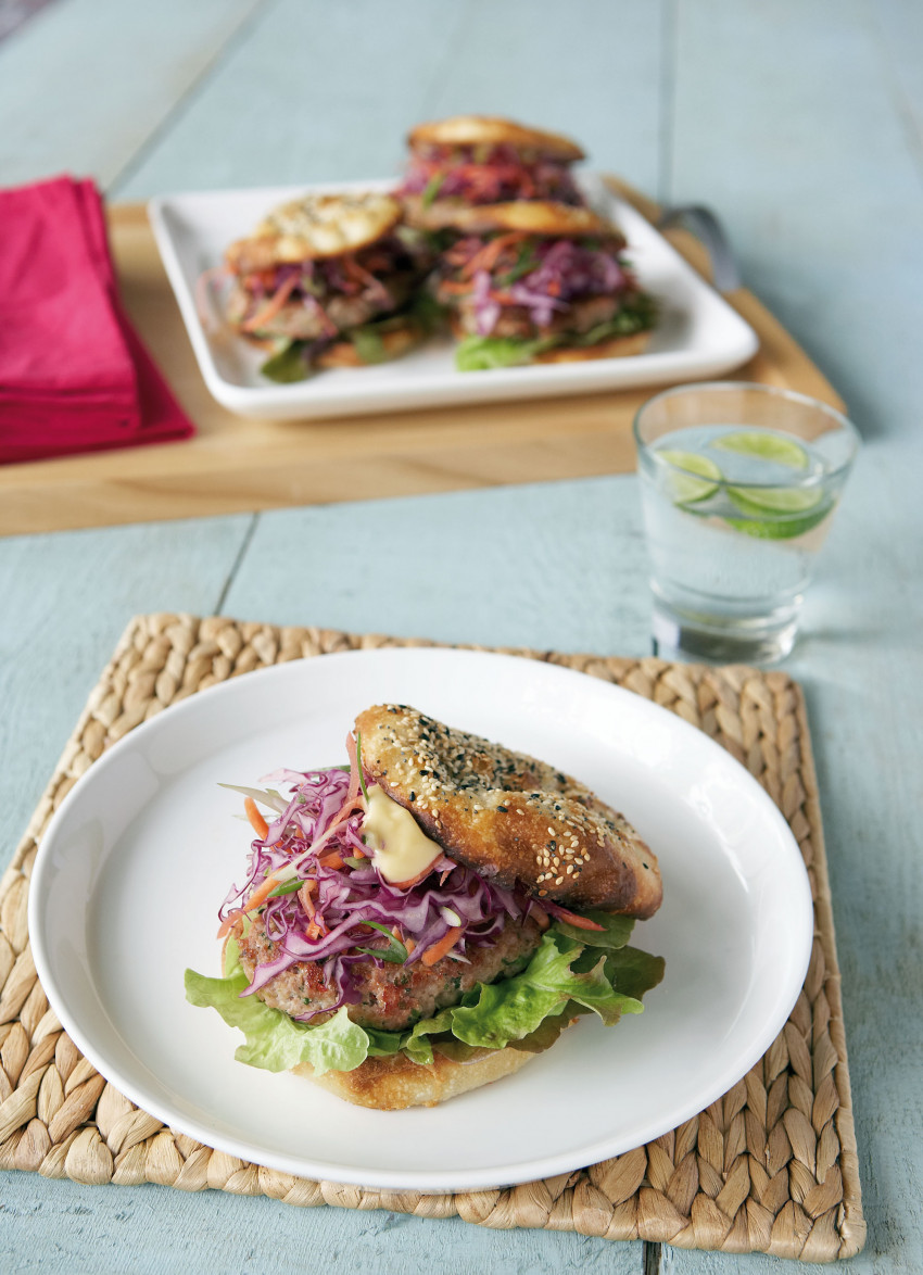 Ginger, Lime and Chilli Pork Burgers