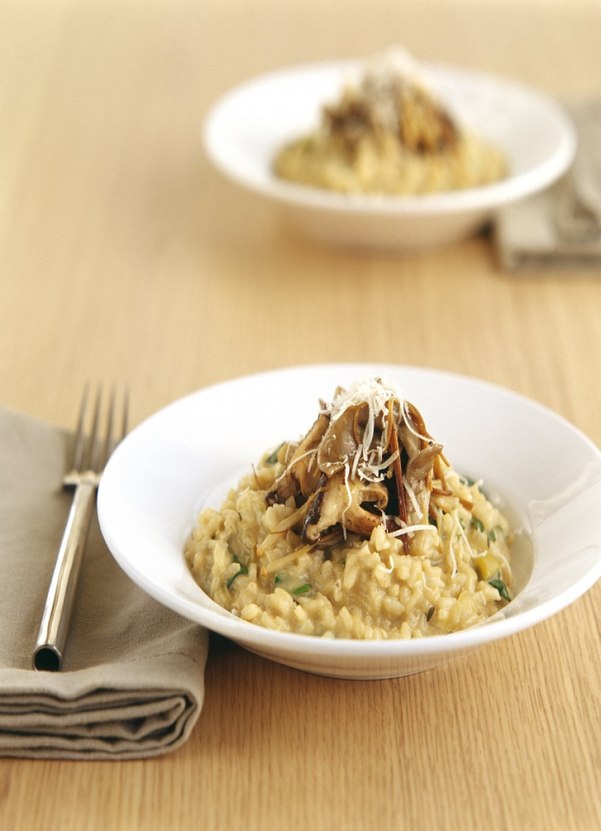 Wild Mushroom and Spinach Risotto