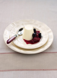 Yoghurt Mousse with Rhubarb and Cherries