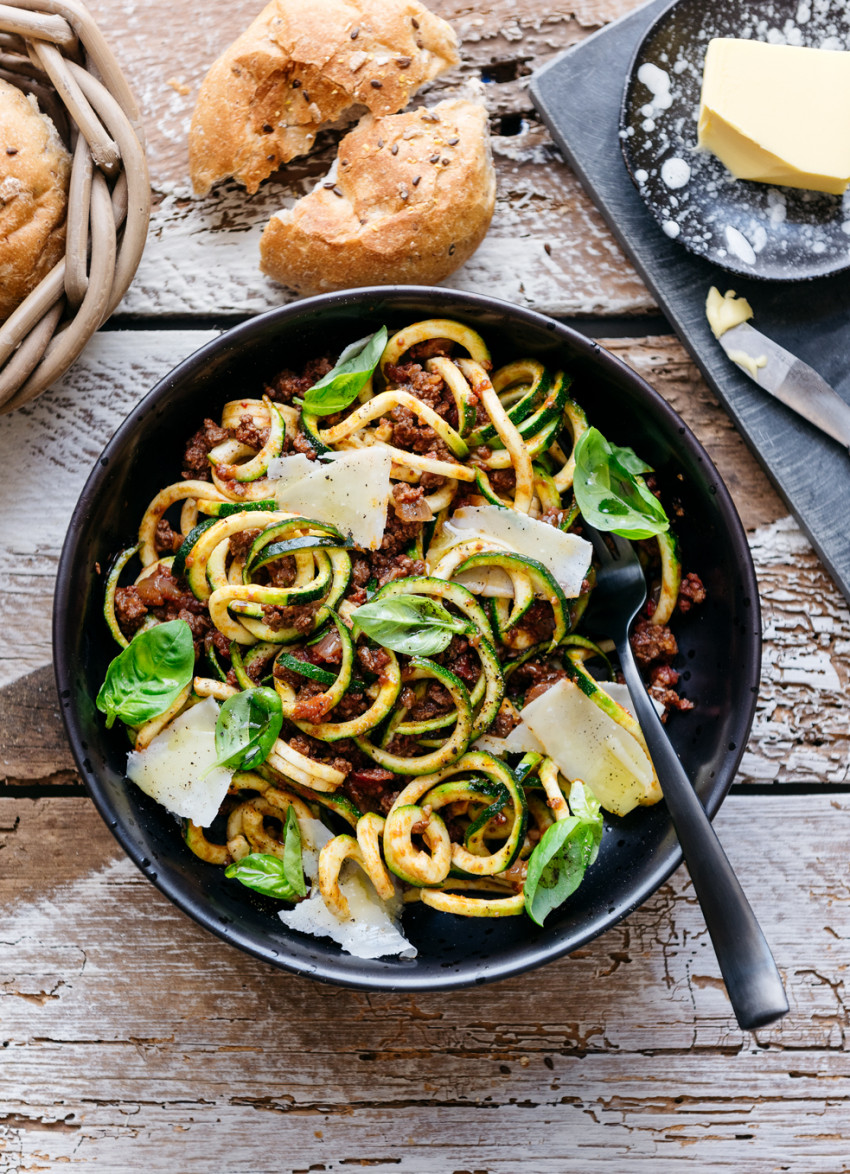 Spicy Beef and Chorizo Ragu and Zoodles