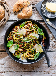 Spicy Beef and Chorizo Ragu and Zoodles